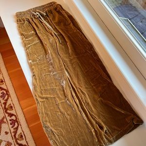 Reformation Velvet Wide leg Pants